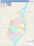 St. Louis City County, MO Digital Map Color Cast Style